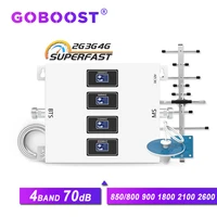 goboost quad band cellular amplifier gsm 2g 3g 4g ceiling full band antenna kit for 850 900 1800 2100 repeater mobile booster b2