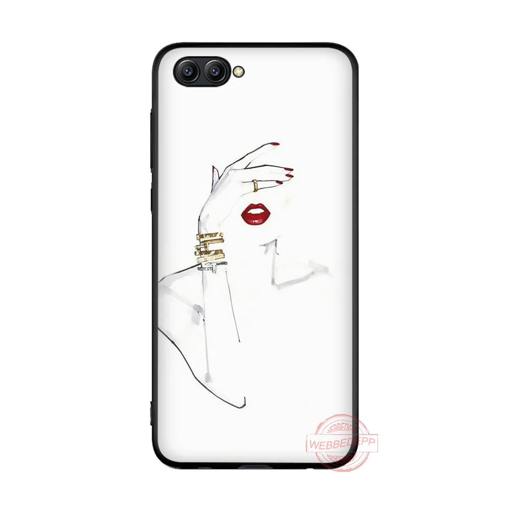 WEBBEDEPP Girl Boss Fashion soft silicone phone case for Honor 6A 7X 8X 8C 8A 9 9X 10lite Note10 20S 20 Pro |