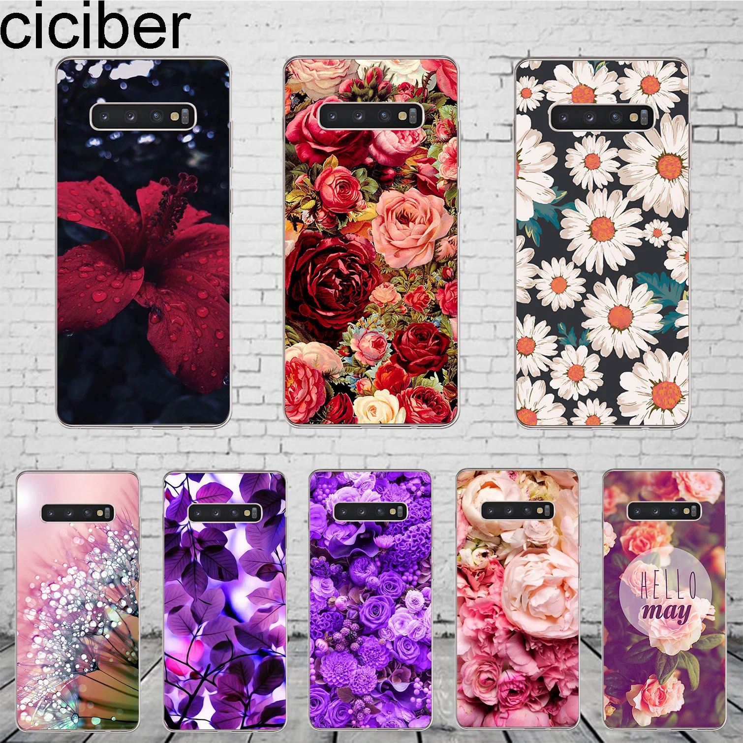 Ciciber растительная Роза для Samsung Galaxy S9 S8 S7 S6 Edge Plus S10 S10e + чехол телефона Note 10 9 8 5 4 3