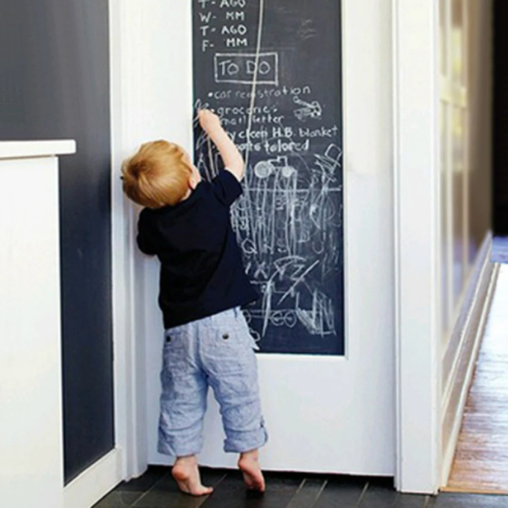 Chalkboard Wall Sticker Self-adhesive Message White Board Removable Drawing Writing Teaching Board For Office School Home Decor office school supplies self adhesive writing message white board removable decorsticker kids drawing painting toy for whole wall