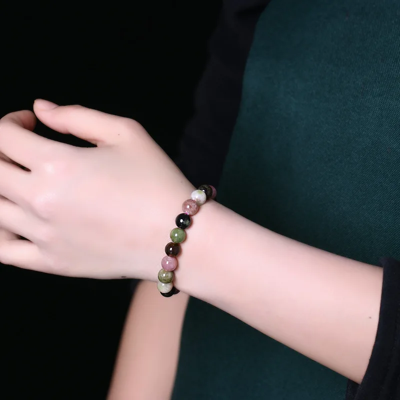 Естественное сочетание турмалинового браслета из натурального камня 6 мм 8 10