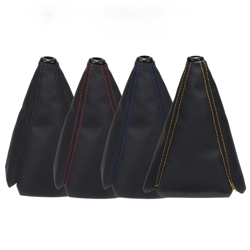 

16mm Universal PU Leather Collars Carbon Fiber Auto Car Manual Stick Shifter Knob Gear Shift Boot Cover Gaiter