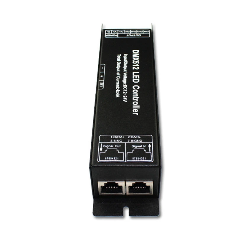 AMS-4CH DC12-24V RGB RGBW DMX 512 контроллер светодиодный декодер DMX512 4 канала x 4A светильник |