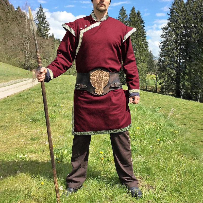 Сценический этнический Топ пират Викинги Косплей Средневековый Костюм Туника