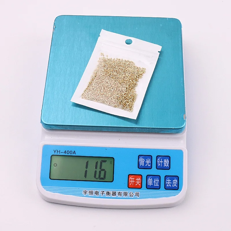 Стеклянные бусины с отверстиями 15/0 мм серебристые и металлические промежуточной