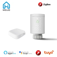 himojo zigbee smart radiator thermostat valvetuya thermostatic radiator valve actuator controller work for alexa google home