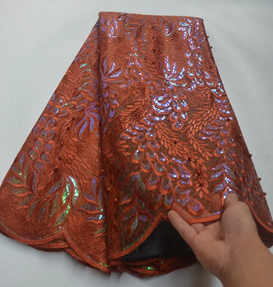 Новое поступление нигерийские бисерные бриллиантовые ткани высококачественные