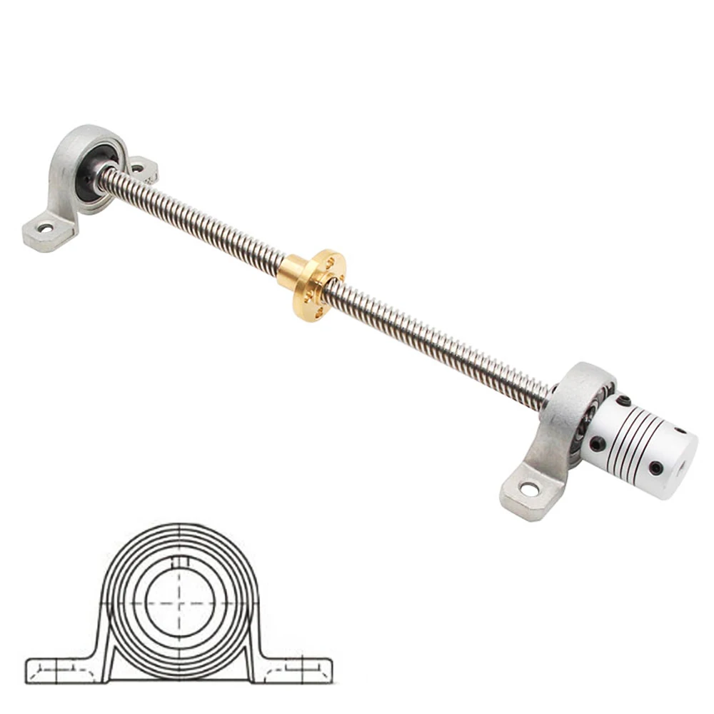 Винт T8 с шаговым двигателем винт для 3D принтера набор трапециевидных винтов