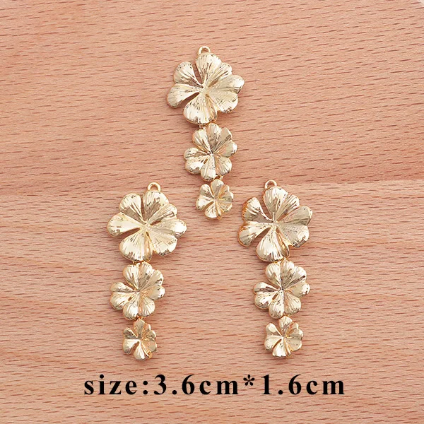 M33616 GUFEATHER M336, ювелирные аксессуары, 18k позолоченный, diy кулон, форма цветка, ручная работа, diy серьги, изготовление ювелирных изделий, 10 шт./партия - Цвет: M33616