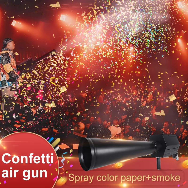 Paper Confetti Machine Carbon Dioxide colorful Paper Cannon Rainbow GUN Colored Paper Machine DJ Stage Cigarette Spray Machine
