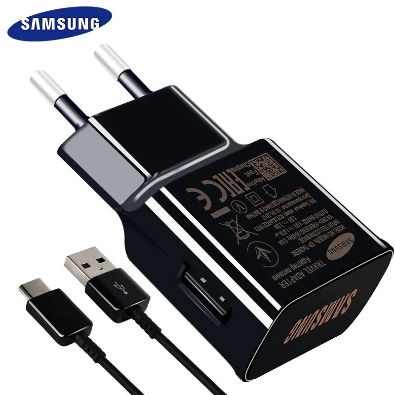 Оригинальное быстрое зарядное устройство Samsung S8 S9 S10 15 Вт 9 В 67 А 1 2 м кабель USB Type C