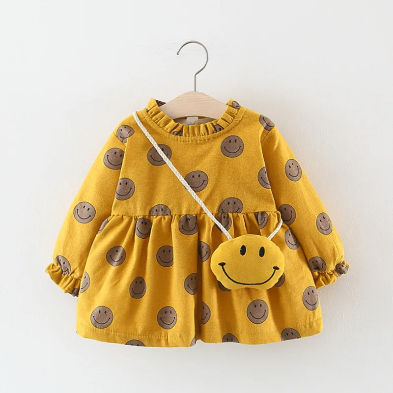 2 шт. детское зимнее бархатное платье с улыбающимся лицом | Мать и ребенок