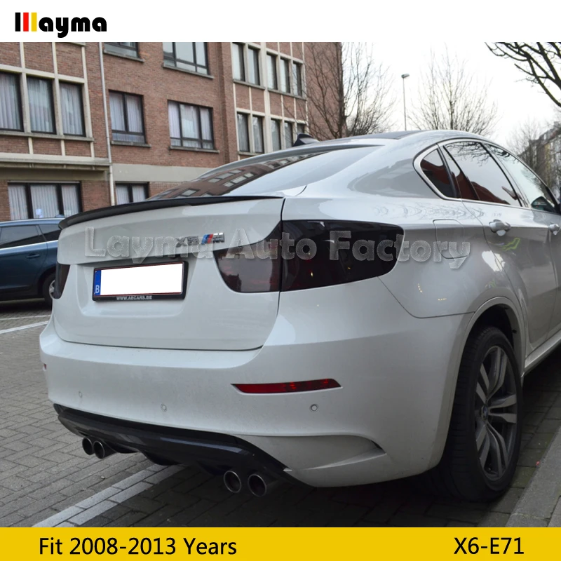 Стильный спойлер для заднего багажника из углеродного волокна BMW X6 xDrive 35i 50i 2008 2013
