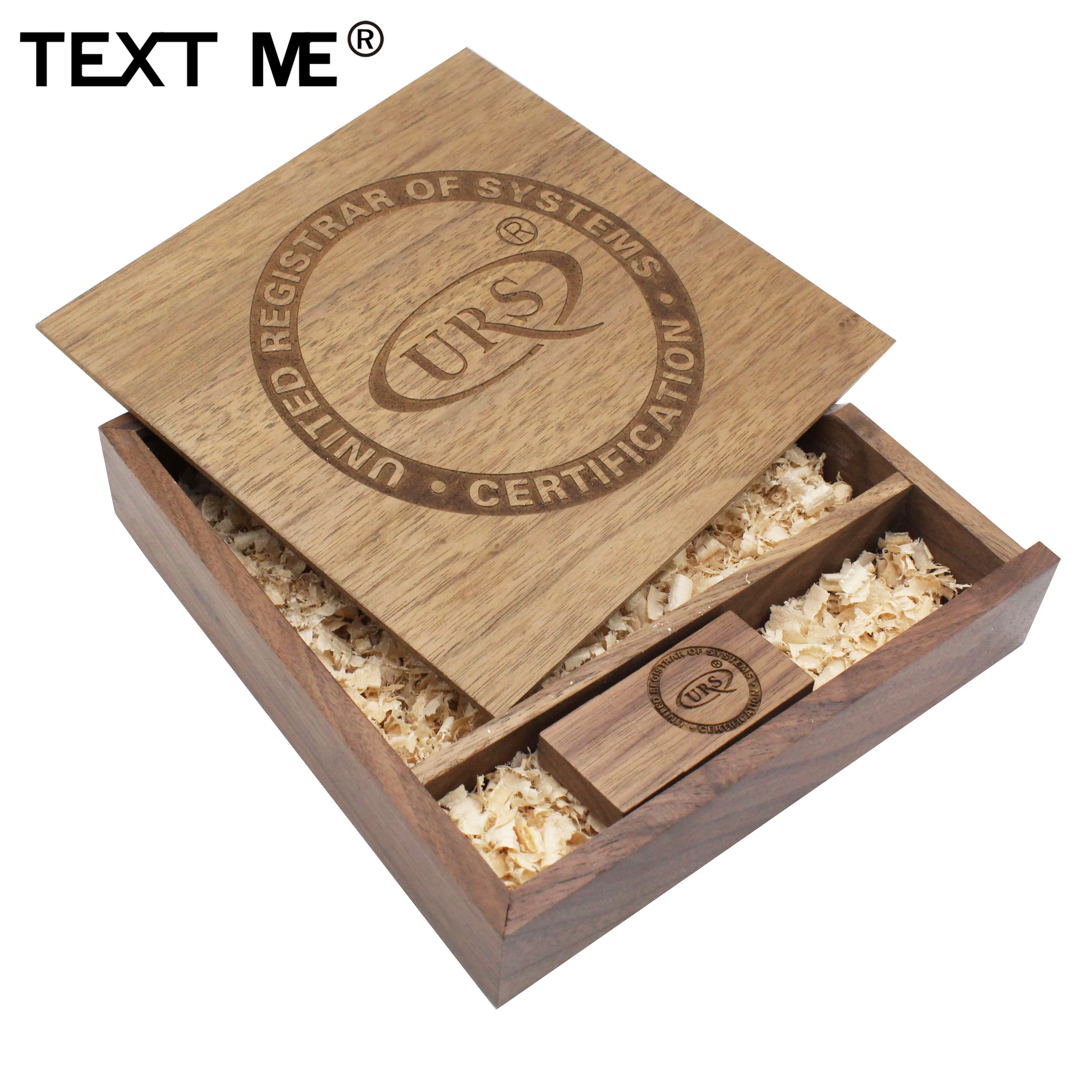 Уникальный фотоальбом TEXT ME (10 шт. с бесплатным логотипом) деревянный ореховый