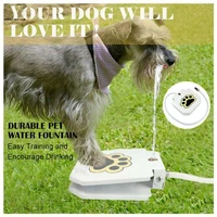outdoor automatic dog water fountain step on toy dog drinking joy with pets security without electricity for dogs drinking