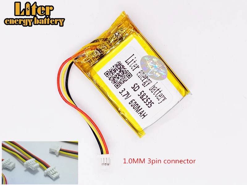 Модель 582535 SP5 3,7 V 600mAh аккумуляторная батарея для тахографа papago F300 F200 F210 QStar A5 DVR 602535 parkcity 710