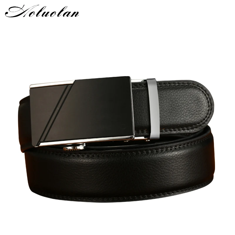 Aoluolan luxury brand Male Genuine Leather Belts For Men Automatic Male Black brown Belts Male Strap