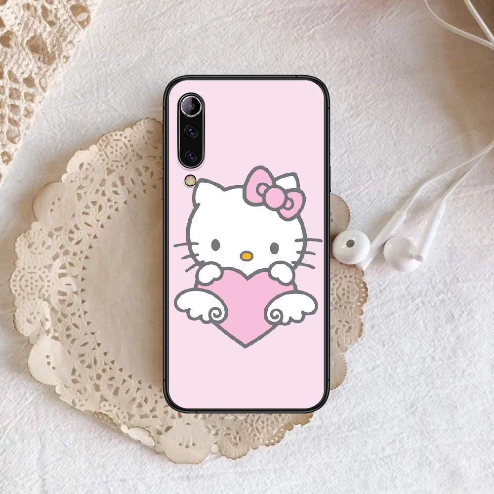 

Pink kitty cat Phone case For Xiaomi Mi note 10 A3 9 MAX 3 A2 8 9 Lite Pro ultra black Funda 3D Hoesjes Fashion Cell Tpu