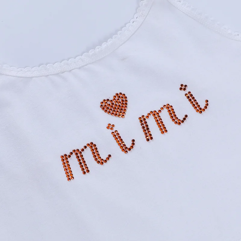 

Duena Rinestone Tank Top White Crop Women 2021 New Streetwear Square Neck Spgahetti Sexy Sleeveless Summer Tops