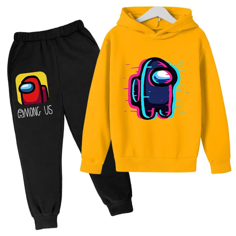 

Games Hoodies and Pants 2pcs Set 4-16Y New Fashion Game Kids pullover Sweatshirt Casual Trouser Suit Girls Boys Tracksuit