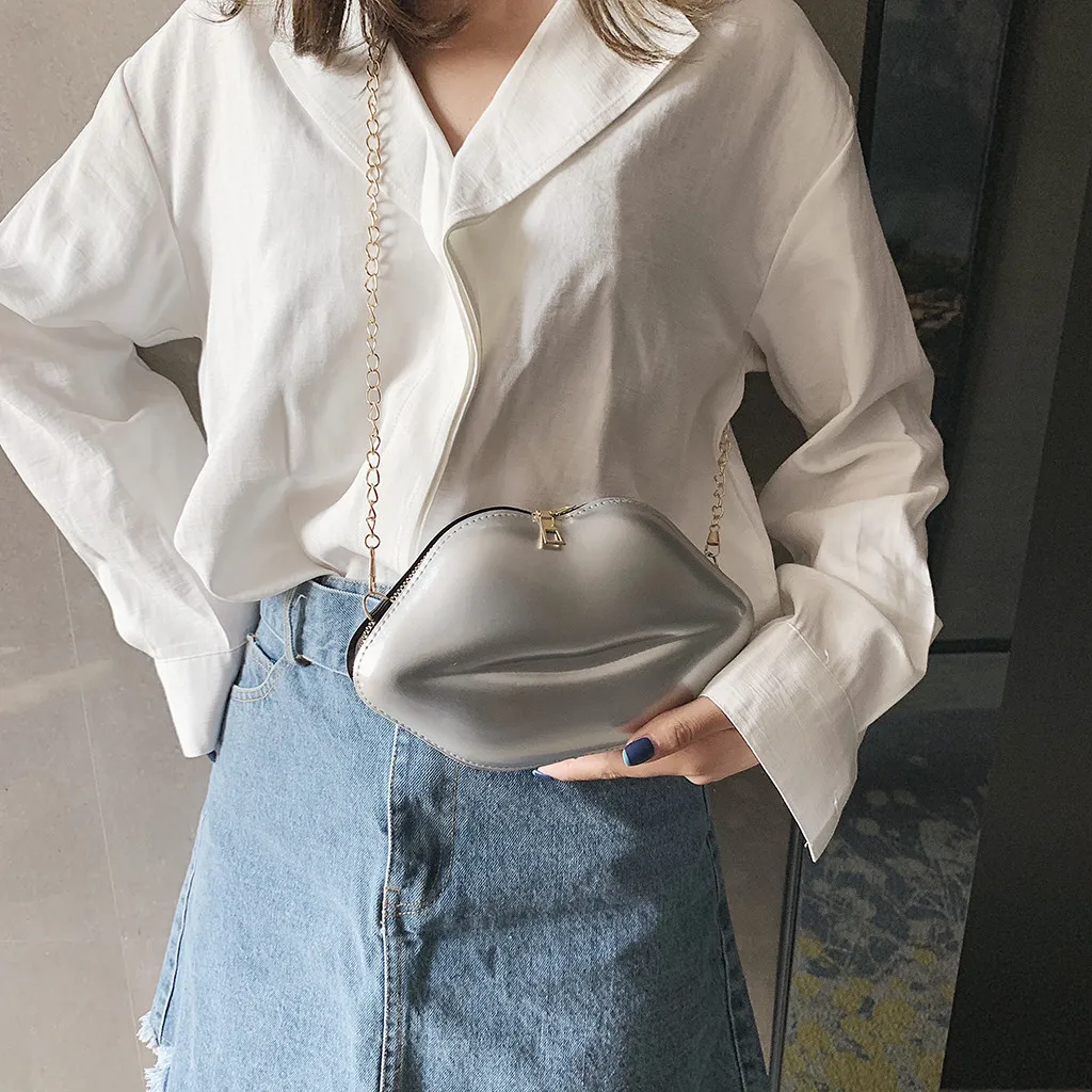 Пикантные женские туфли с рисунком в виде губ Стиль стиль экокожа (полиуретан)