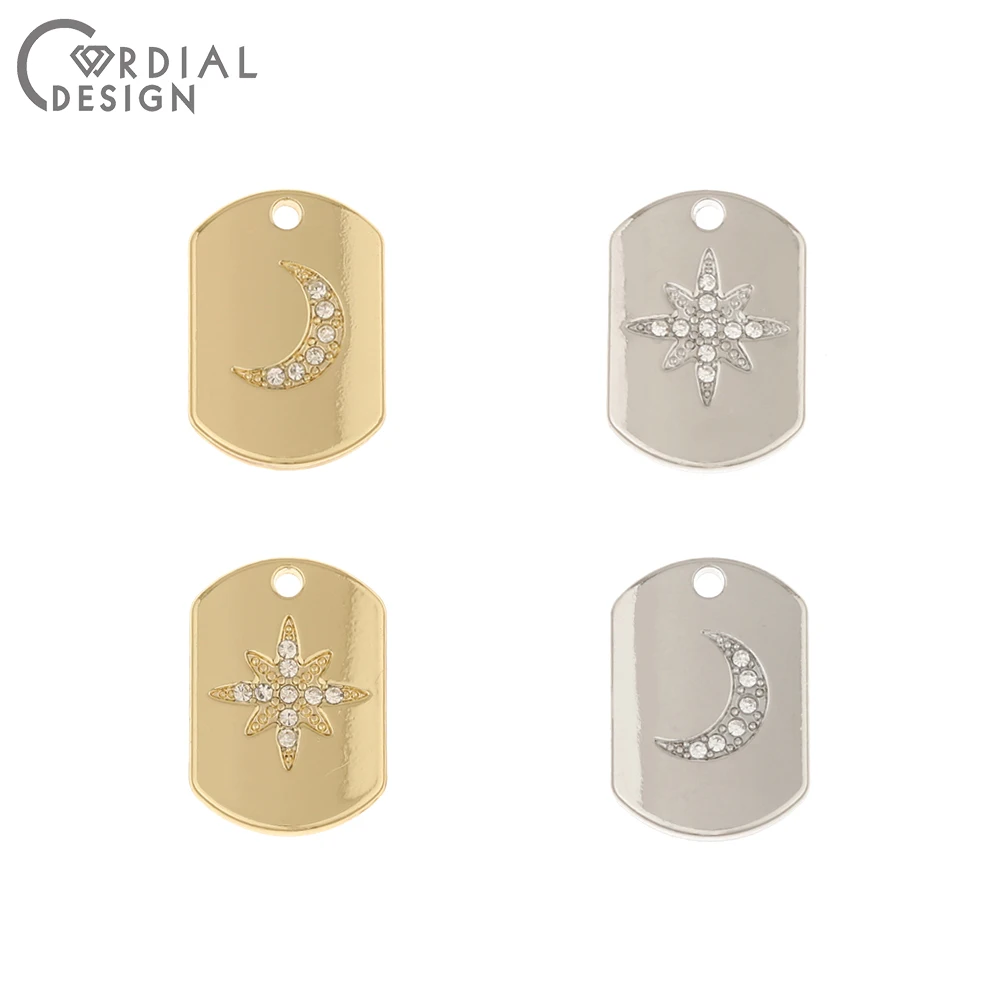 

Cordial Design 50Pcs 14*20MM Jewelry Accessories/Rectangle Shape/DIY Charms/Rhinestone Pendants/Jewelry Findings & Components