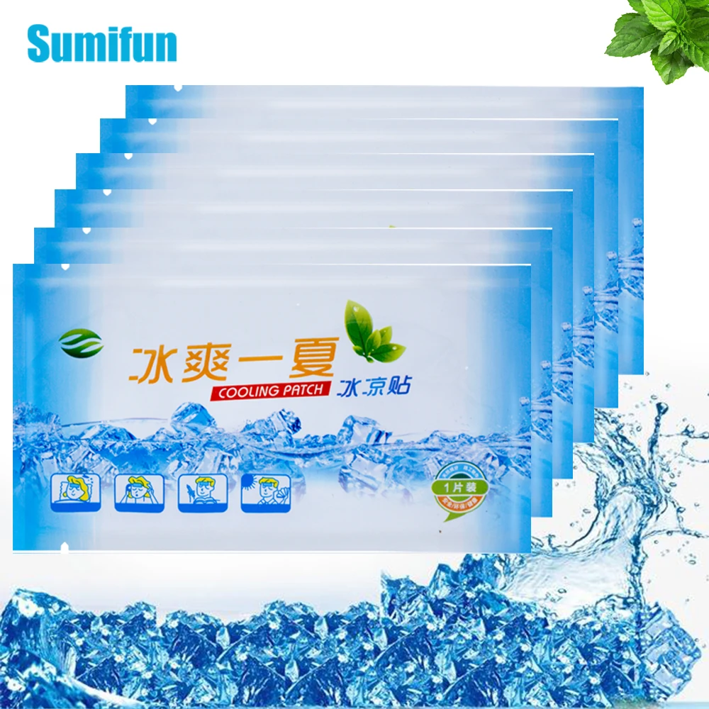 

2bags Sumifun Baby Fever Down Medical Plaster Migraine Headache Pain Patch Pads Lower Temperature Ice Gel Polymer Hydrogel C1610