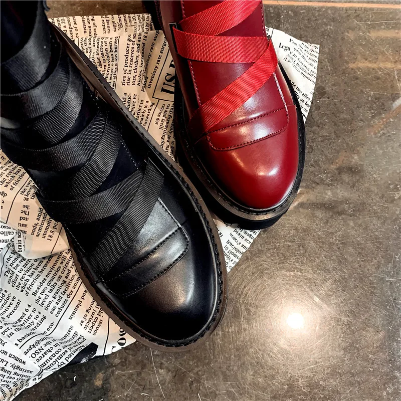 MORAZORA/2020 г. модные ботинки на платформе низком каблуке в стиле панк Женская обувь