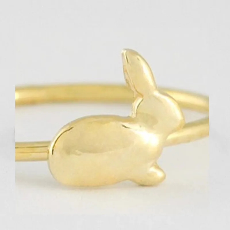 30 шт./лот оптовая продажа кольцо с кроликом милое мультяшное животное для женщин |