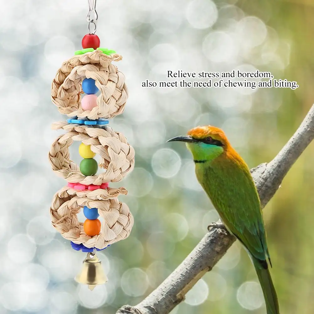 Канат для попугаев висячая плетеная веревка жевания окуня клетка птиц Cockatiel