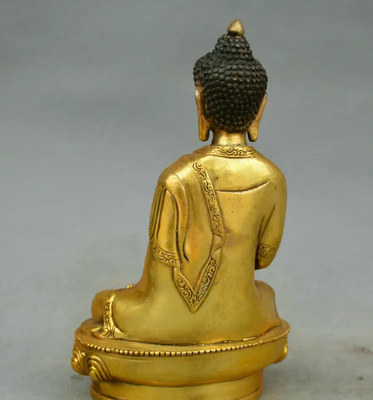 Буддизм старая бронза Amitabha Sakyamuni Будда тафагата Padmapani статуя | Дом и сад