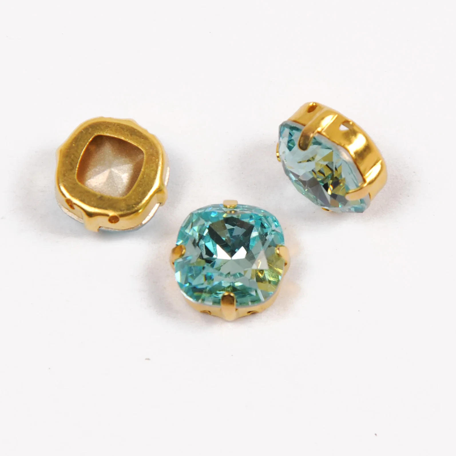 

4470 Cushion Cut Copper Silver and Gold Claw Settings Jewelry Decorative Sewn Glass Rhinestones Strass For Clothes Needlework
