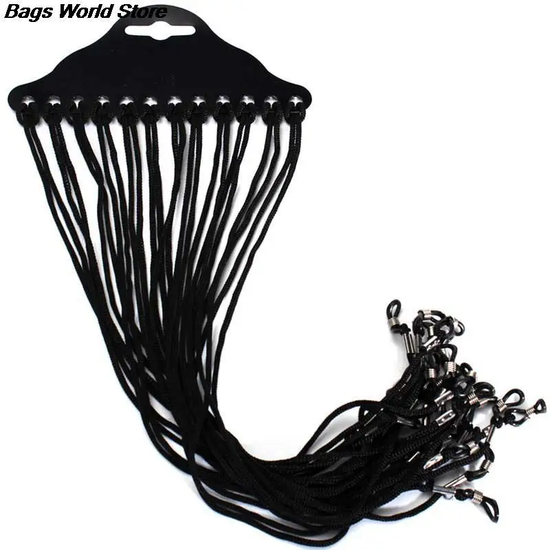 NEW 12pcs/lot Adjustable Neck Cord Strap String Landyard Holder For Eyeglass Glasses Sunglasses Black Color | Аксессуары для