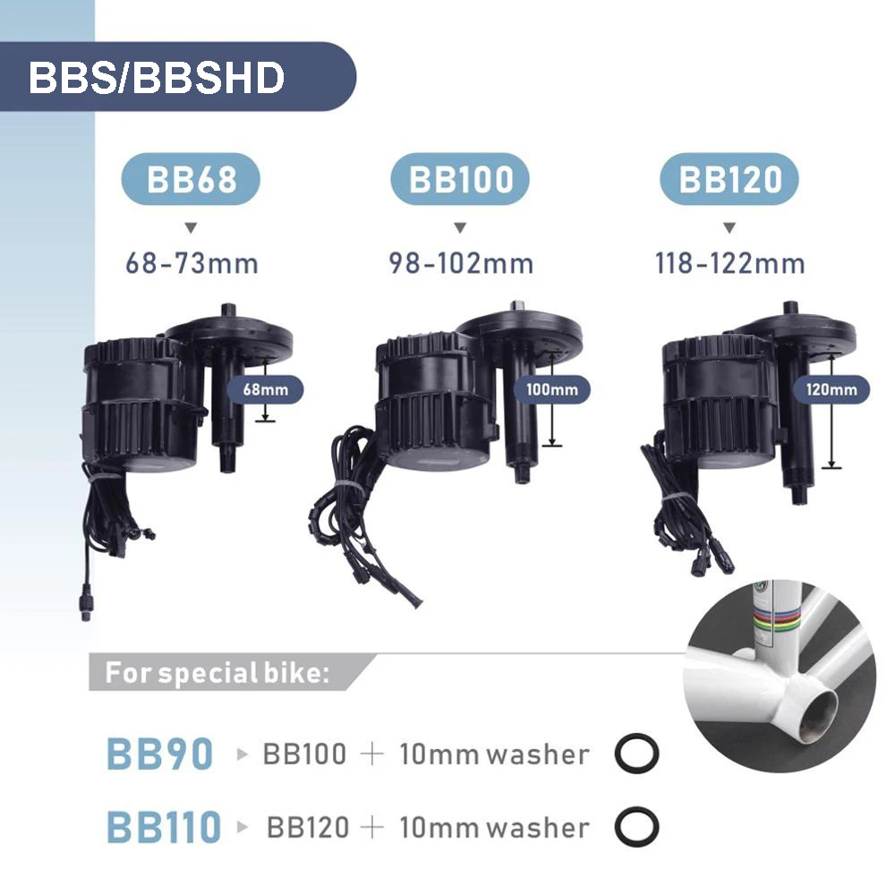 Мотор Bafang BBS01B BBS01 BBS02B BBS02 BBS03 BBSHD 250 Вт 500 750 1000 комплект для преобразования
