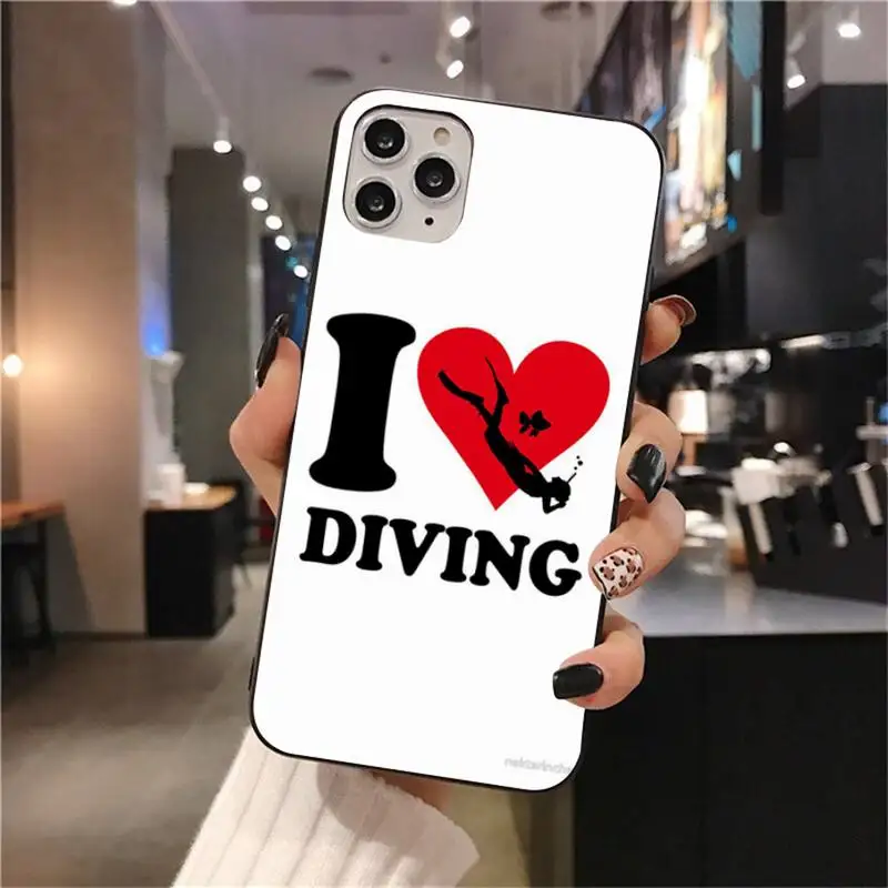 

Diver Down Scuba Flag Luxury Unique Design Phone Cover for iPhone 11 pro XS MAX 8 7 6 6S Plus X 5S SE 2020 XR case