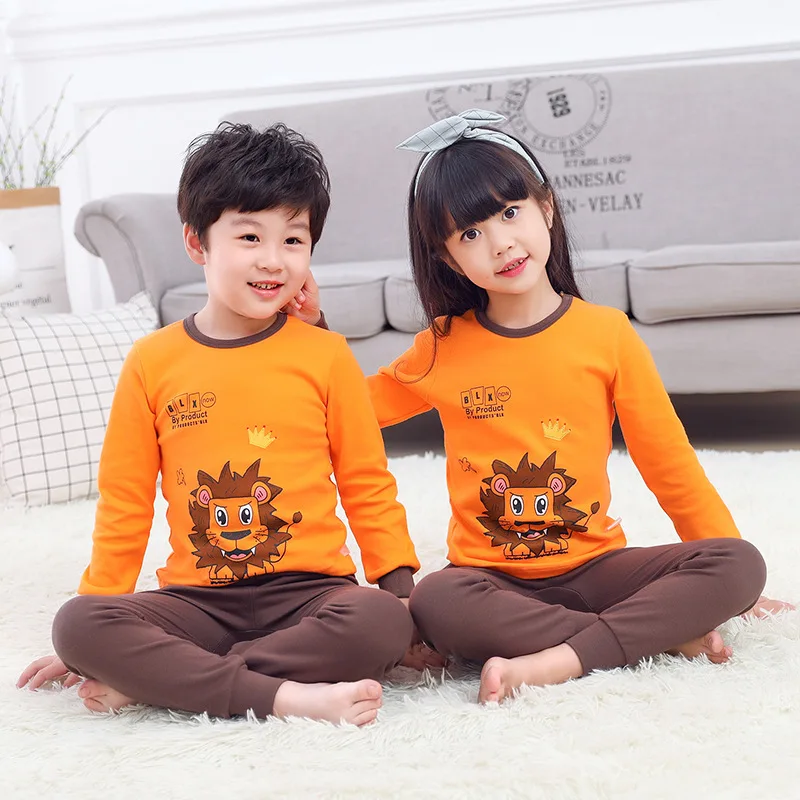Детские пижамные комплекты одежда для сна маленьких девочек и мальчиков