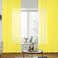 europe solid color voile kitchen curtain 2 4x6 5ft yellow chiffon curtains for living room sheer backdrop drape for wedding m