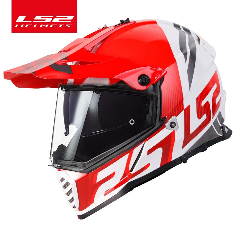 

Шлем мотоциклетный LS2 PIONEER EVO, защитный шлем для мотокросса, с двойными линзами, ls2 mx436