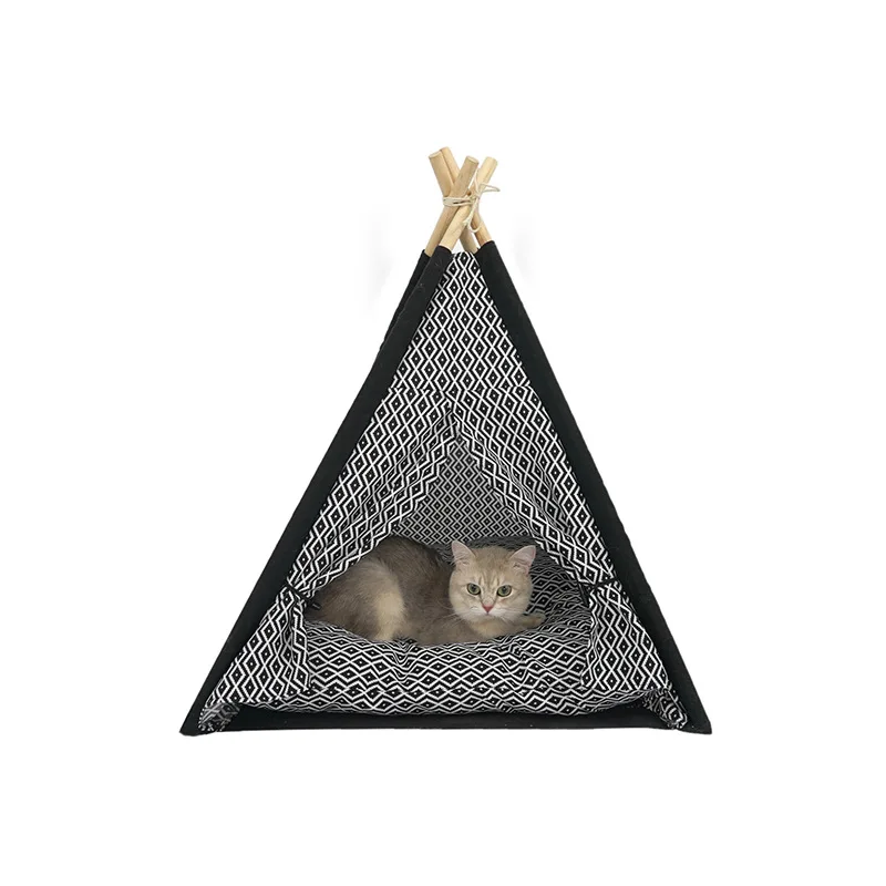 Кошка палатка кошка коврик-кроватка Конура Katten спроса защитный чехол для телефона собачий питомник Портативный моющиеся вигвам для домашних животных с Pad товары для домашних животных