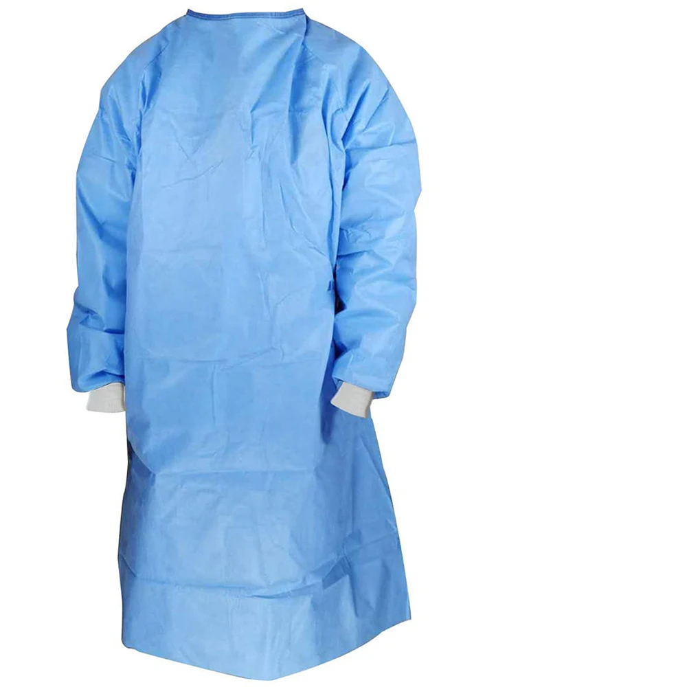 1 Piece SMS Disposable Gown Protective Coveralls Isolation Sterile Sleeves Waist Ties |
