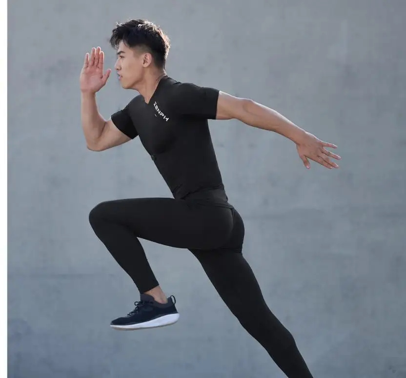 Xiaomi mijia Мужская умная спортивная одежда мониторинг в реальном времени высокая эластичность быстрая сушка летние спортивные с коротким рукавом моющиеся