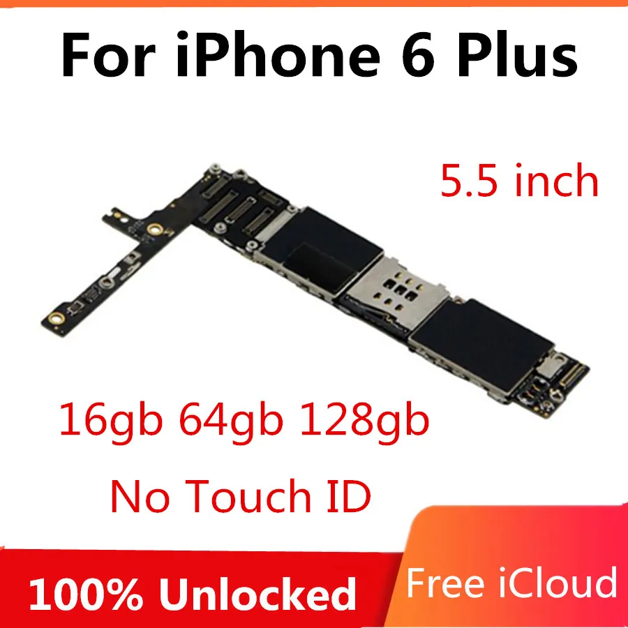 100% оригинальная разблокированная материнская плата для iphone 6 Plus 5 дюймов с/без Touch