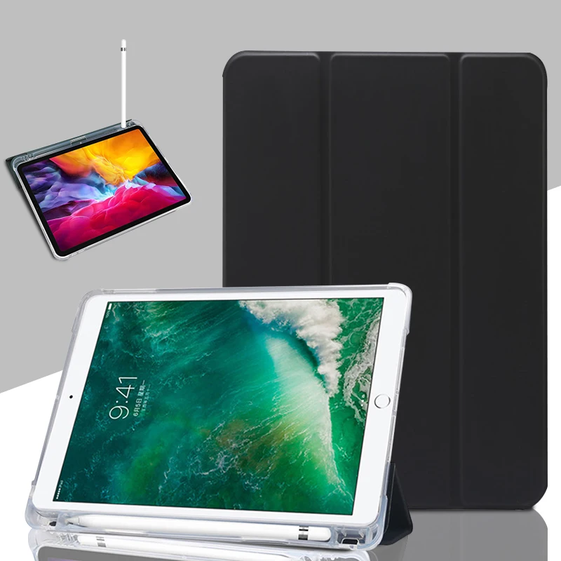 

For iPad Air 2 Air 1 Case Cover for iPad 9.7 2018 2017 Case 5 6 5th 6th Generation Funda Transparent Cover with Pencil Holder