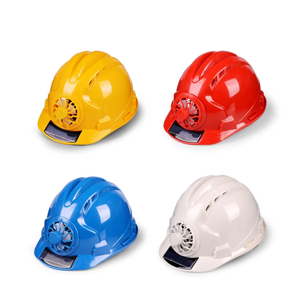 

Adjustable Hat With Fan Outdoor Safety Workplace Helmet Security Cycling Hard Sunscreen Construction Protective Solar Power