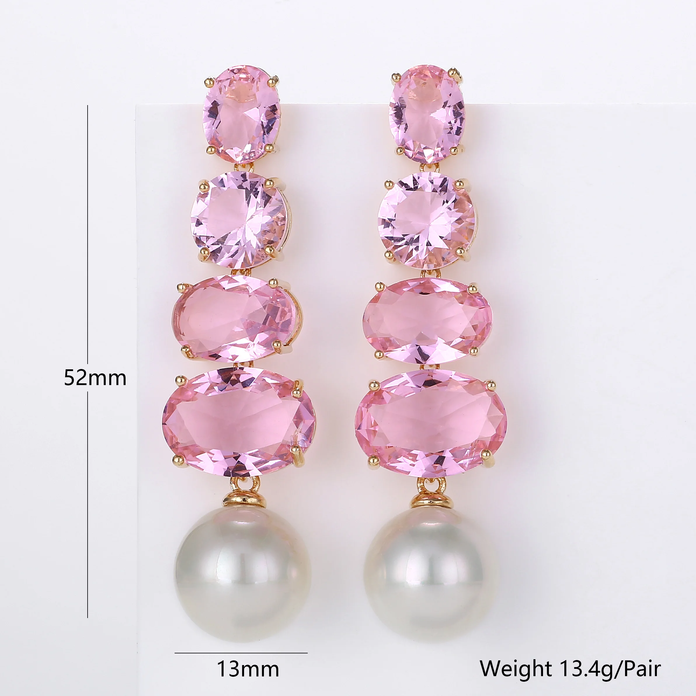 Женские Висячие серьги с подвеской большие стеклянные бусины из жемчуга и