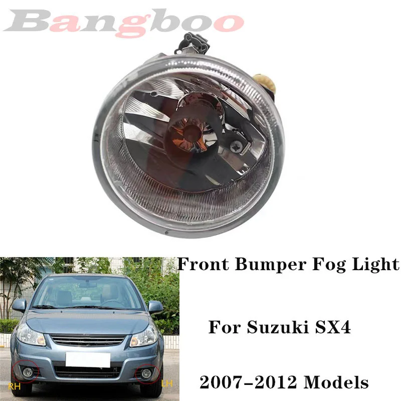 

Car Front Bumper Fog Light Fog Lamp For Suzuki SX4 2007 2008 2009 2010 2011 2012 Replacement Driving Foglight With Bulb