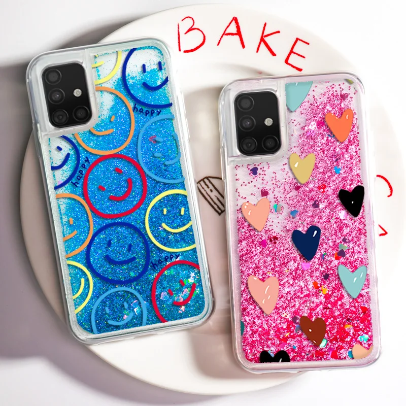 

A32 Case Quicksand Cases for Samsung Galaxy A51 A52 A71 A12 A21S A5 0 A31 A72 S21 Ultra S20 FE S10 Plus Love Painted Liquid Fund
