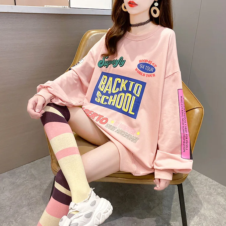 Ins/Модная осенняя и зимняя одежда красного цвета больших размеров для женщин 2020