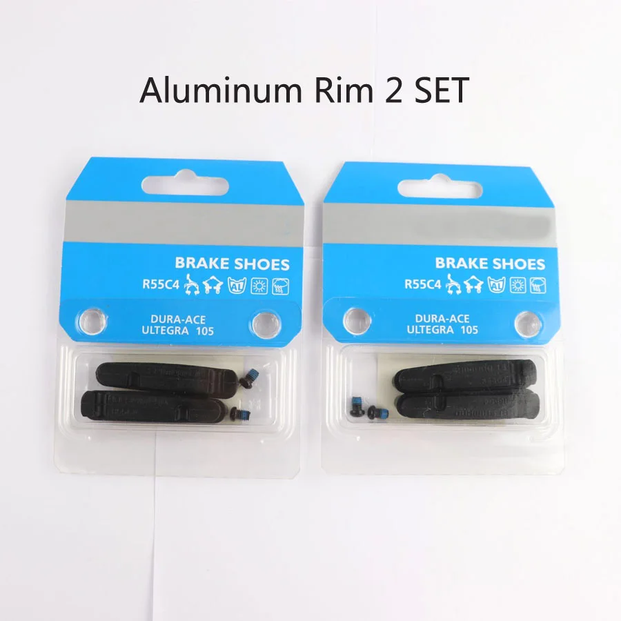 R55C4 2 SET Shimano Dura-ace Ultegra 105 R55C4 тормозные колодки для шоссейного велосипеда с алюминиевым ободом Dura-Ace Ultegra 105 оригинальная коробка запчасти для велосипеда - Цвет: R55C4 2 SET