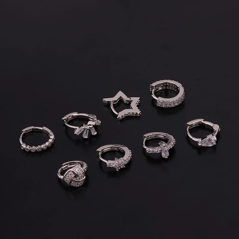 Серьги-гвоздики для ушей с цирконом 1 шт. | Украшения и аксессуары